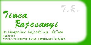timea rajcsanyi business card